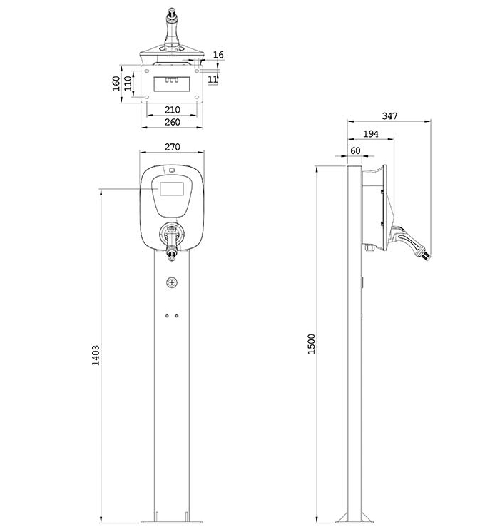 AC nabíječka PEVC2107 - 11kw - Obrázek 3